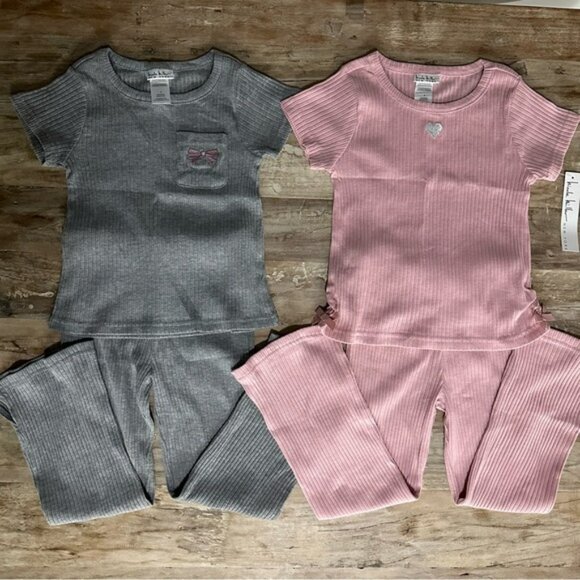 Nicole Miller 2 Shirt/Pant Sets SZ 6 Grey & Pink NWT & NWOT Casual - Picture 1 of 8